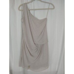 Express Size 2 One Shoulder Studded Sparkle Draped Pleated Front Mini Dress